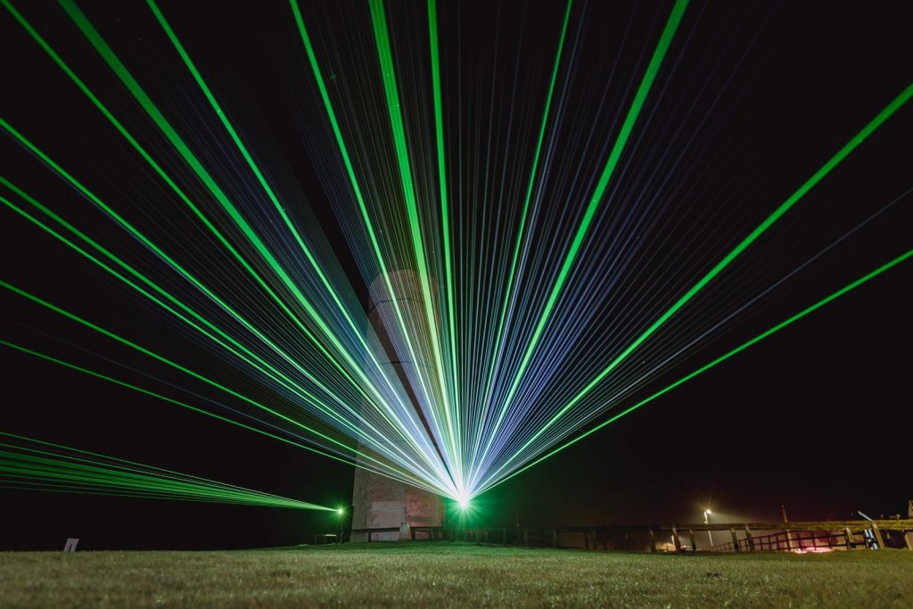 Yorkshire Light Night 2024 Laser Show Display Lighthouse 