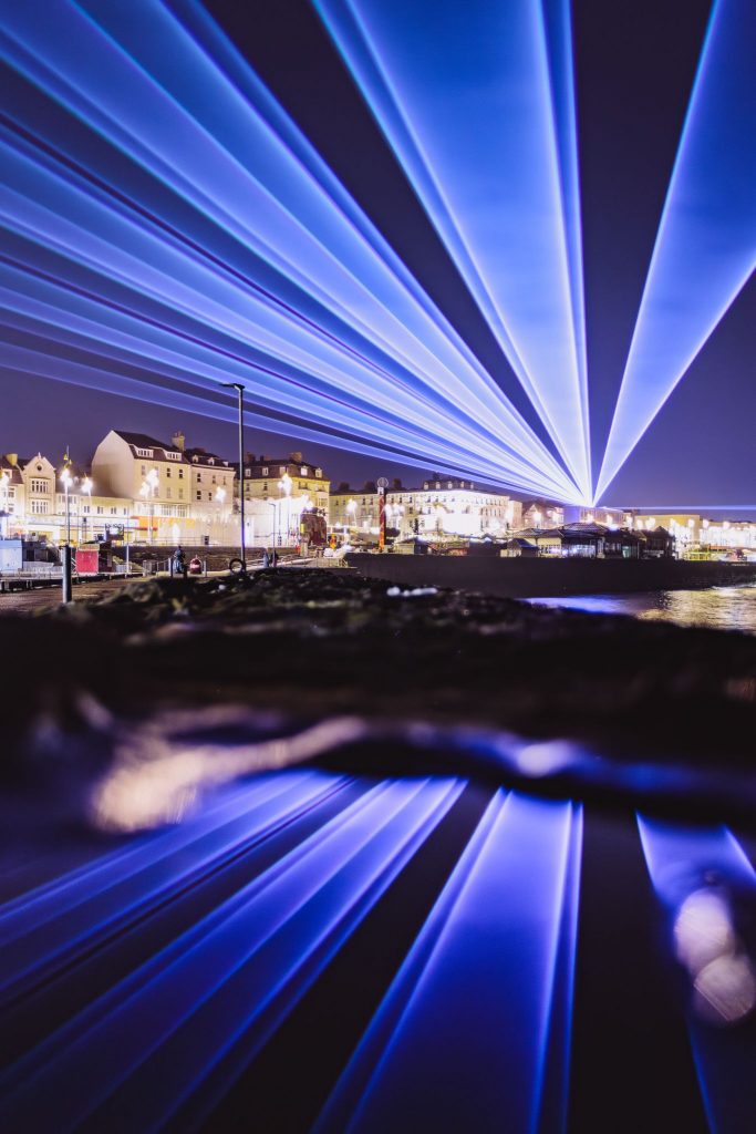 Yorkshire Light Night 2024 laser show in bridlington